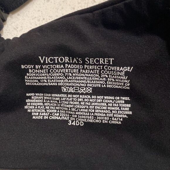Victoria’s Secret body by Victoria padded perfect coverage bra size 34DD  - Picture 5 of 7
